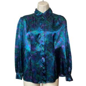 Vintage Notations Petite Button Down Blouse (6)